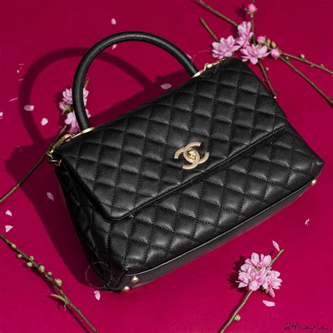 chanel sac coco handle|chanel bag with top handle.